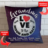 Grandma - Love You To The Moon and Back Personalized Throw Pillow Cover - 18