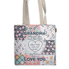 Grandma Whenever You Touch This Heart Personalized Tote Bag