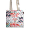 Grandma Whenever You Touch This Heart Personalized Tote Bag