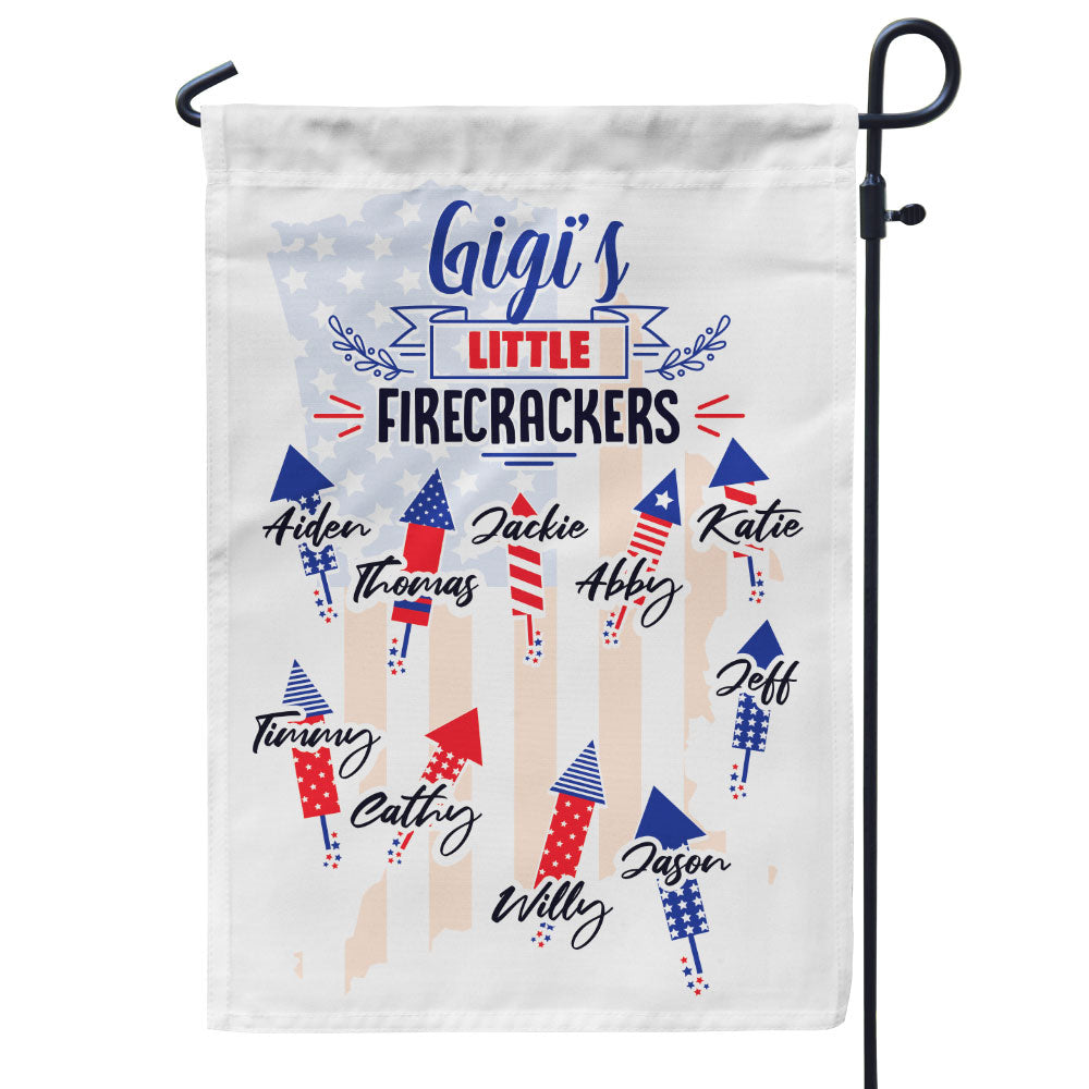 Grandma’s Little Firecrackers Personalized Flag