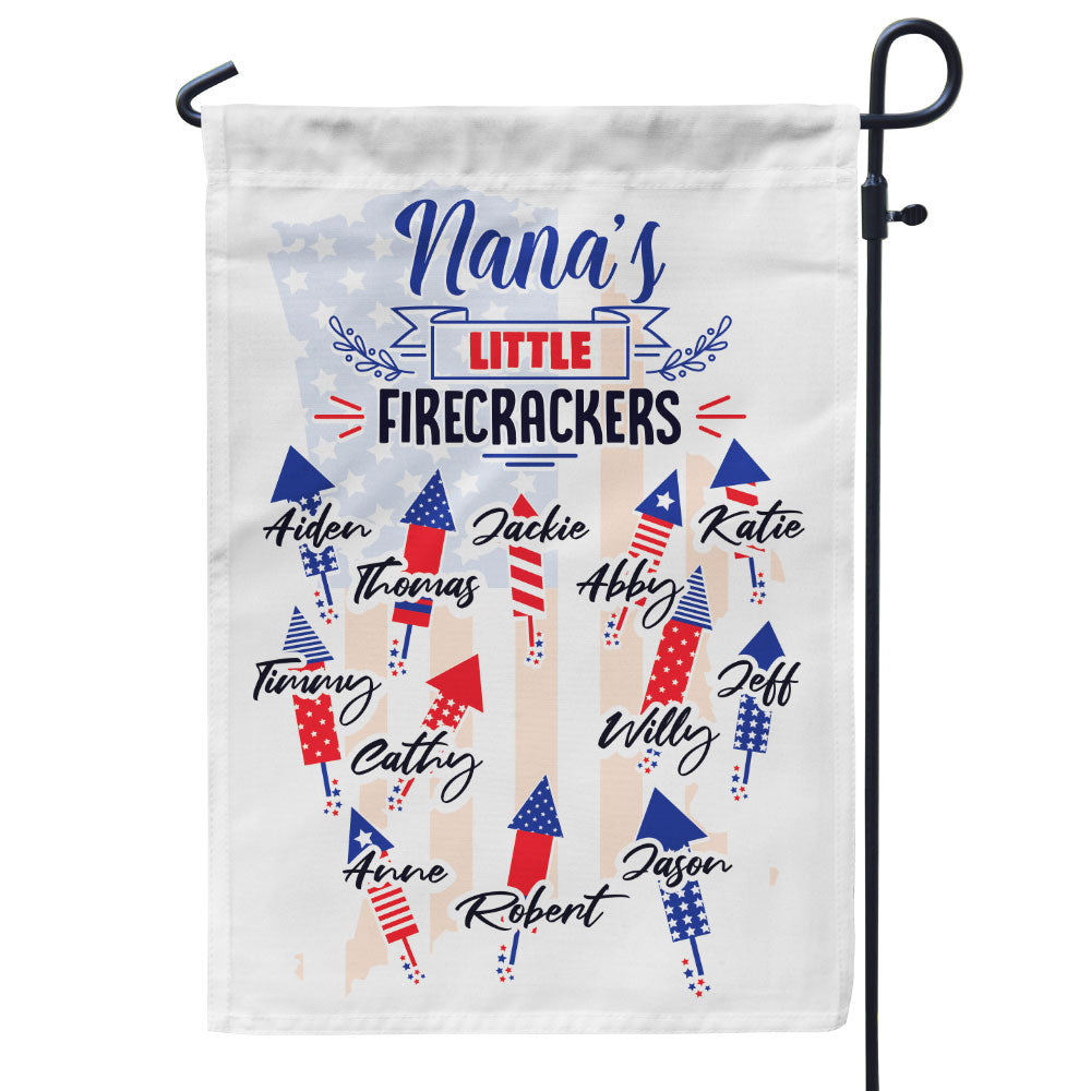 Grandma’s Little Firecrackers Personalized Flag