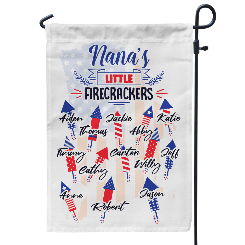 Grandma’s Little Firecrackers Personalized Flag