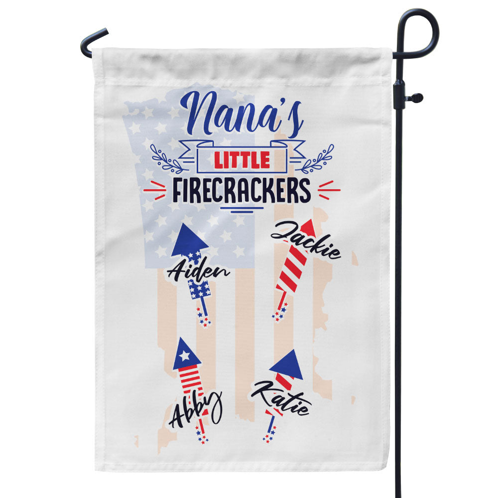 Grandma’s Little Firecrackers Personalized Flag