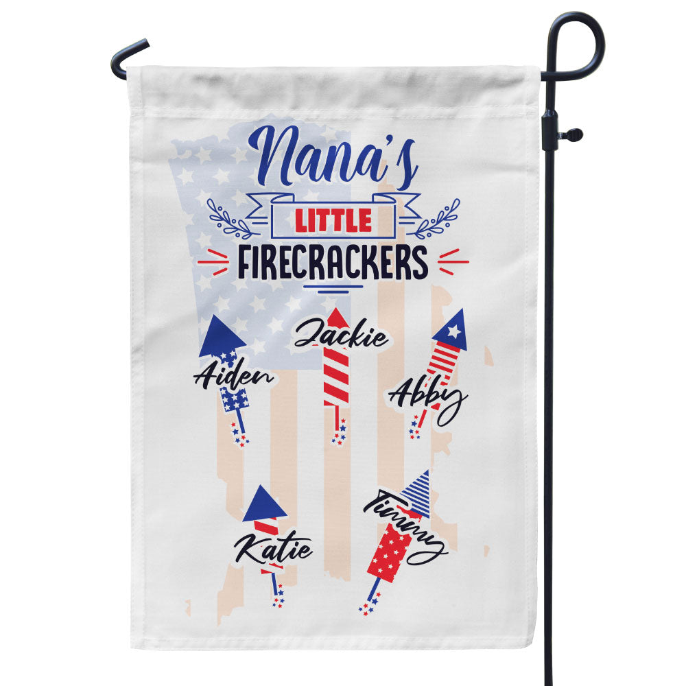 Grandma’s Little Firecrackers Personalized Flag