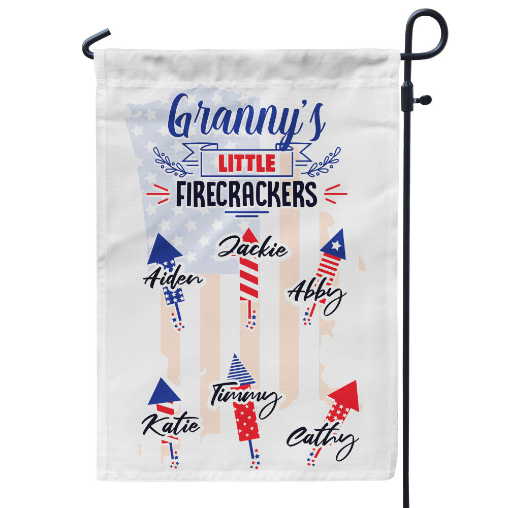 Grandma’s Little Firecrackers Personalized Flag