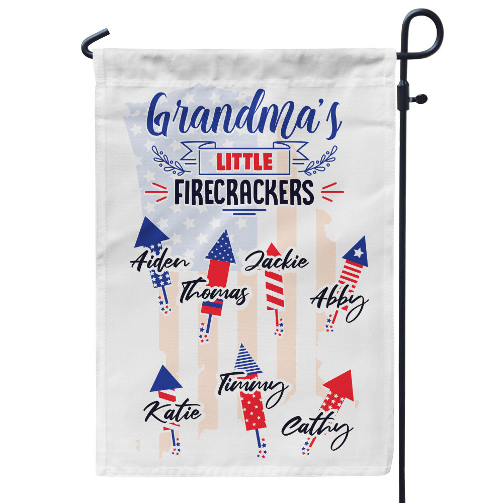 Grandma’s Little Firecrackers Personalized Flag