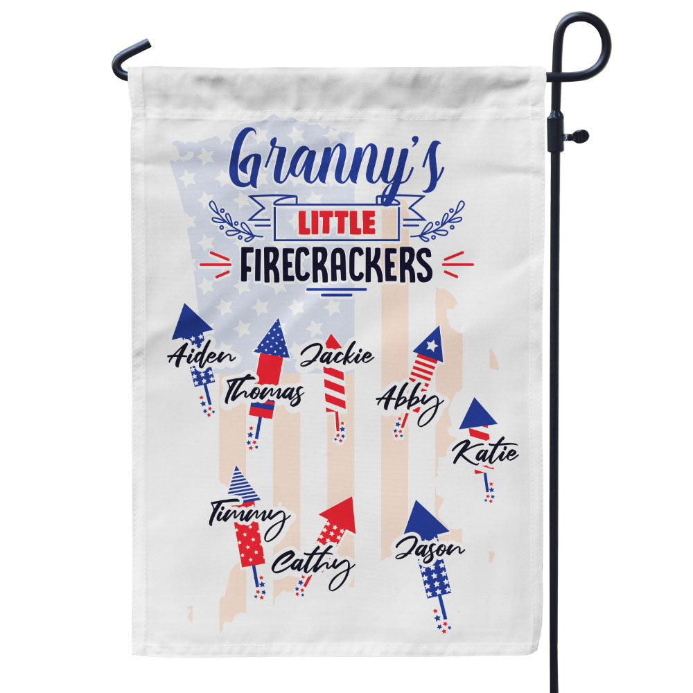 Grandma’s Little Firecrackers Personalized Flag