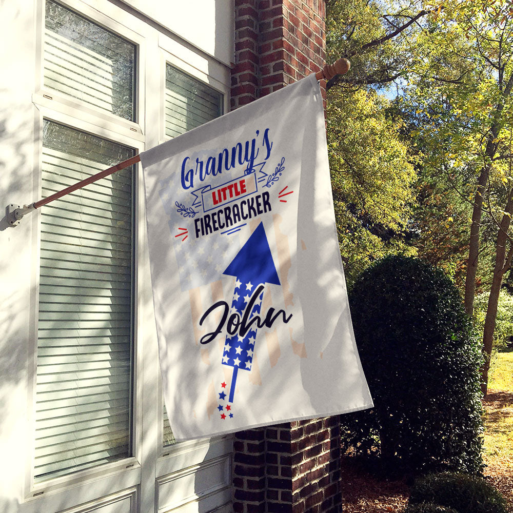 Grandma’s Little Firecrackers Personalized Flag