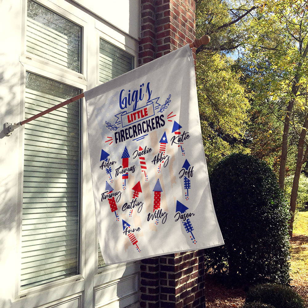 Grandma’s Little Firecrackers Personalized Flag