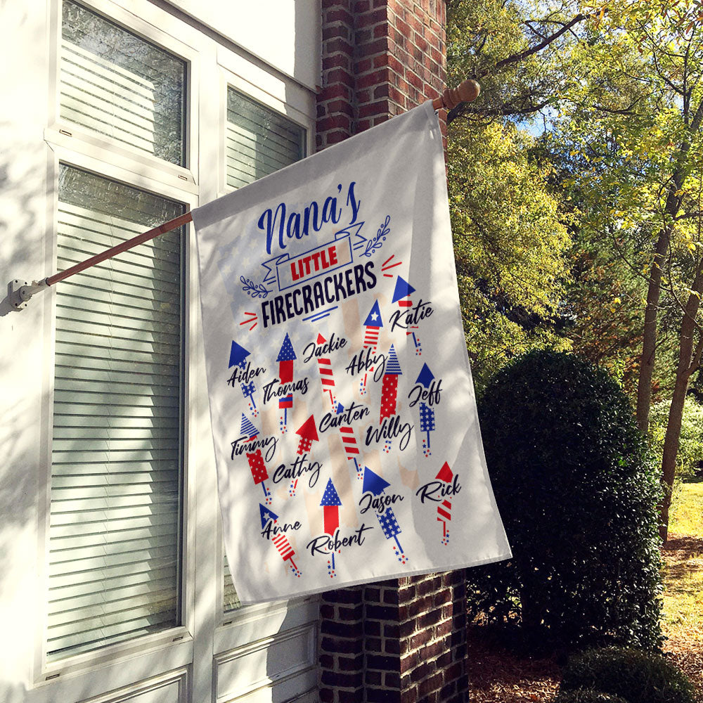 Grandma’s Little Firecrackers Personalized Flag