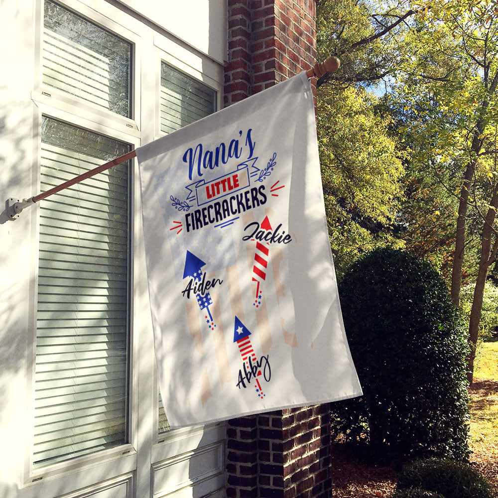 Grandma’s Little Firecrackers Personalized Flag
