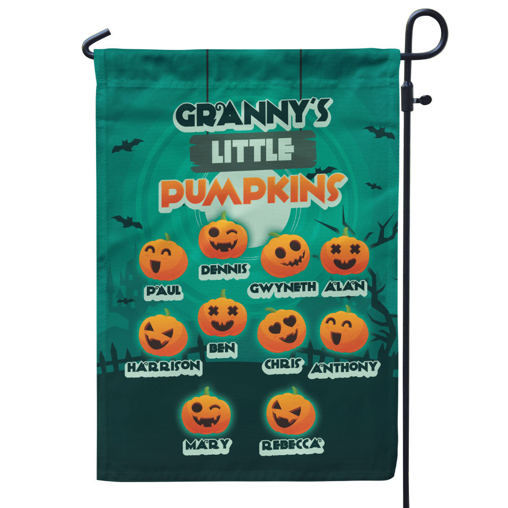 Grandma’s Little Pumpkins Halloween Personalized Flag