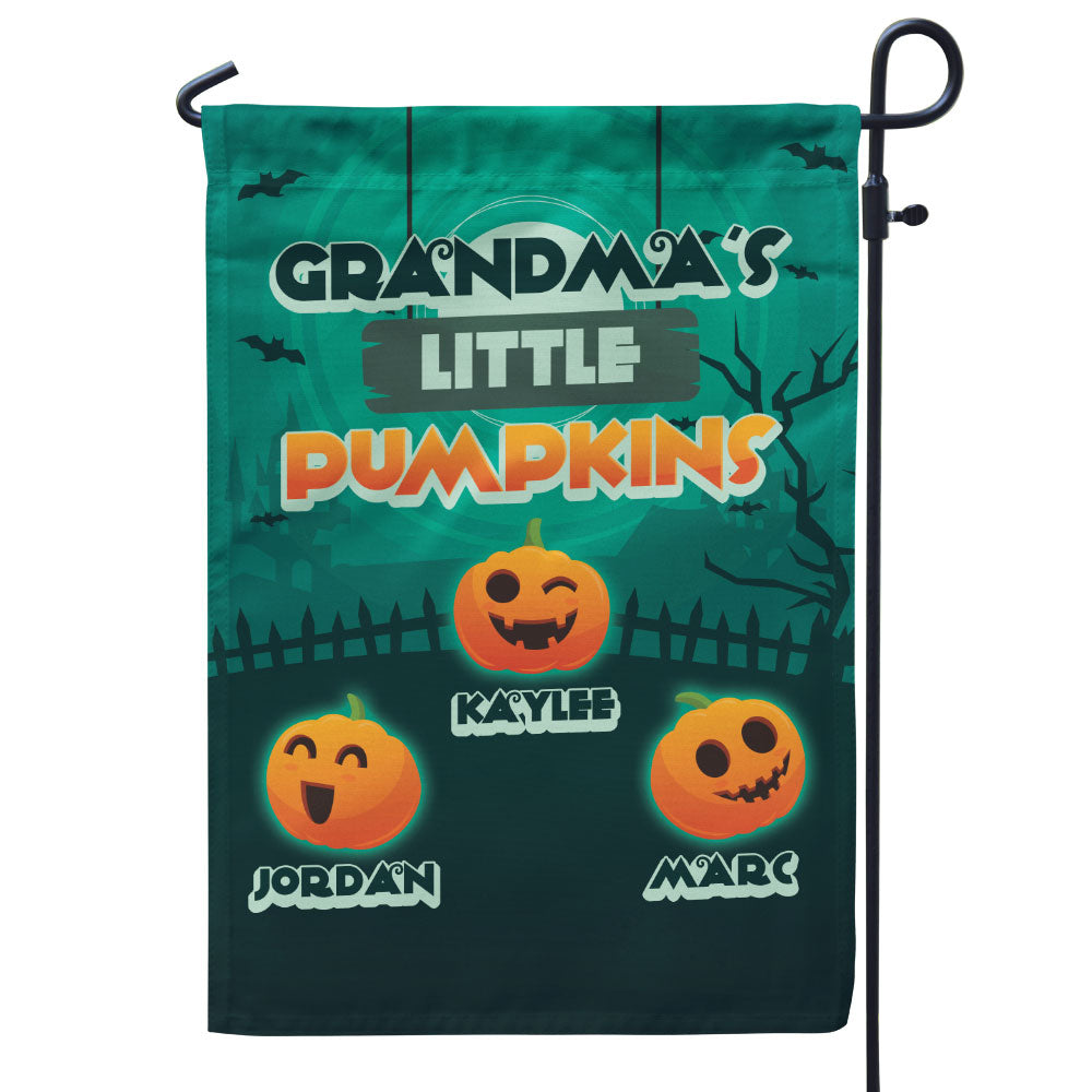 Grandma’s Little Pumpkins Halloween Personalized Flag