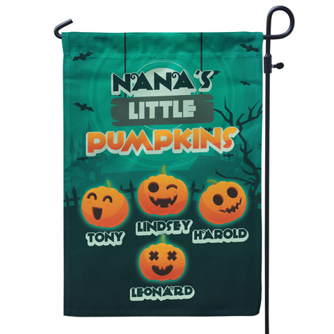Grandma’s Little Pumpkins Halloween Personalized Flag