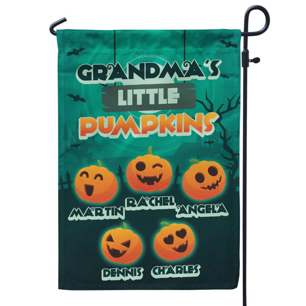 Grandma’s Little Pumpkins Halloween Personalized Flag