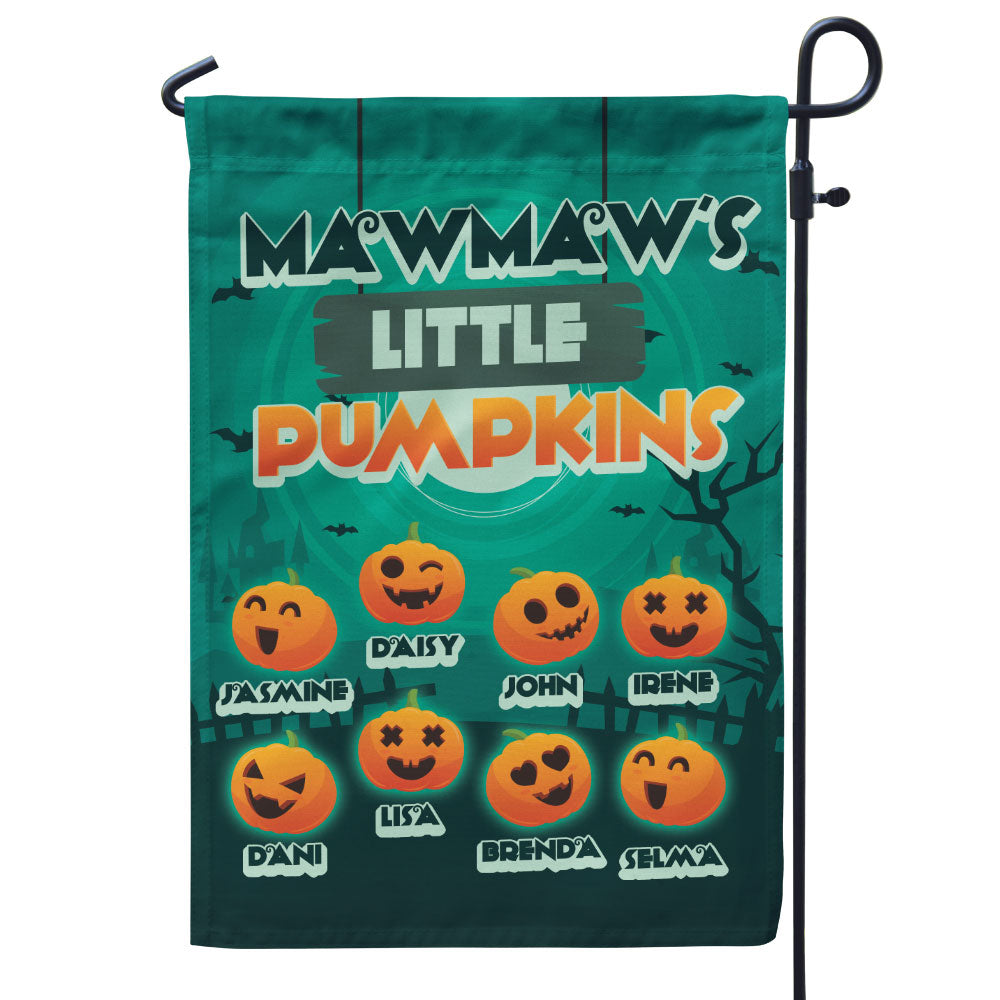 Grandma’s Little Pumpkins Halloween Personalized Flag