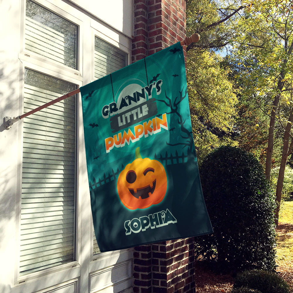 Grandma’s Little Pumpkins Halloween Personalized Flag
