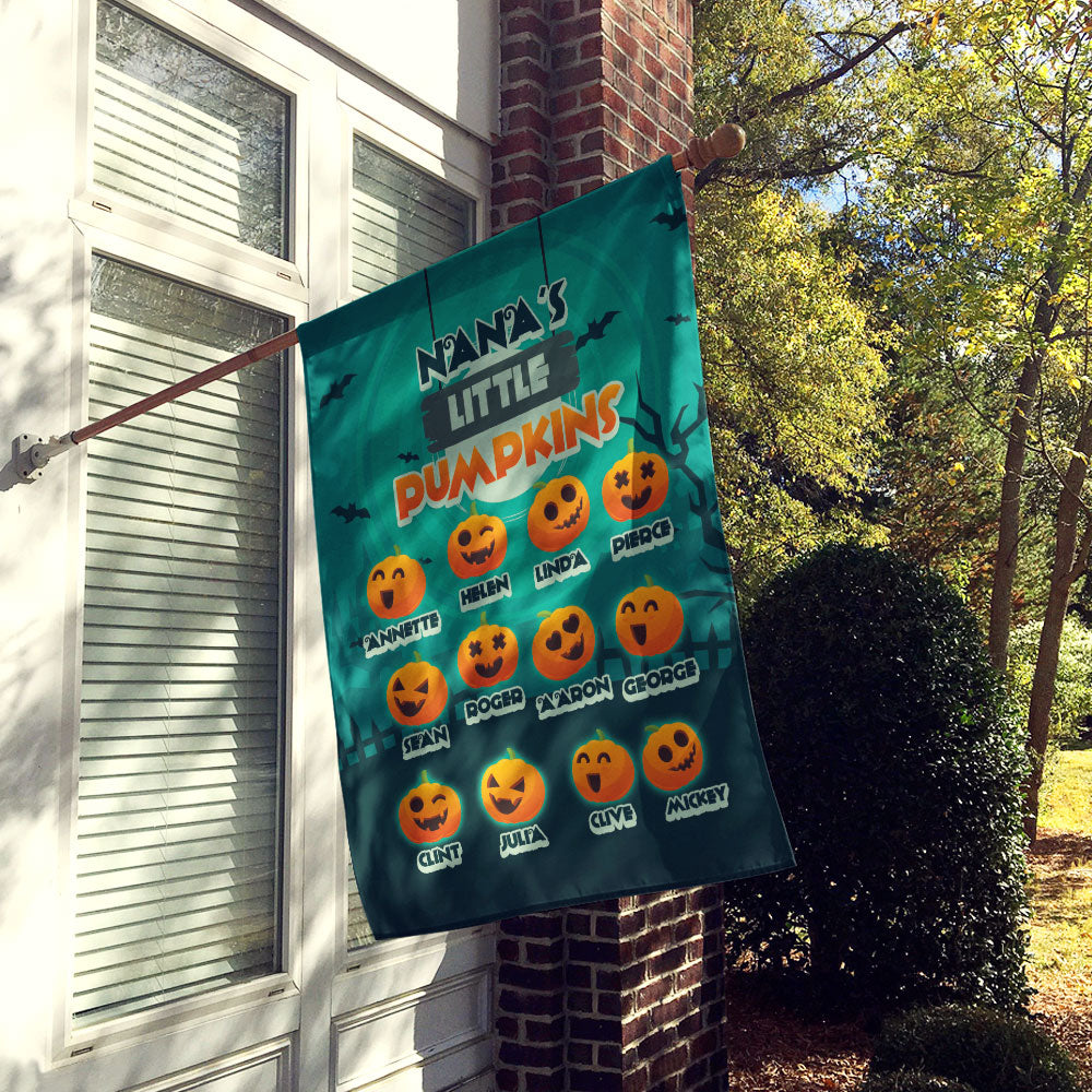 Grandma’s Little Pumpkins Halloween Personalized Flag