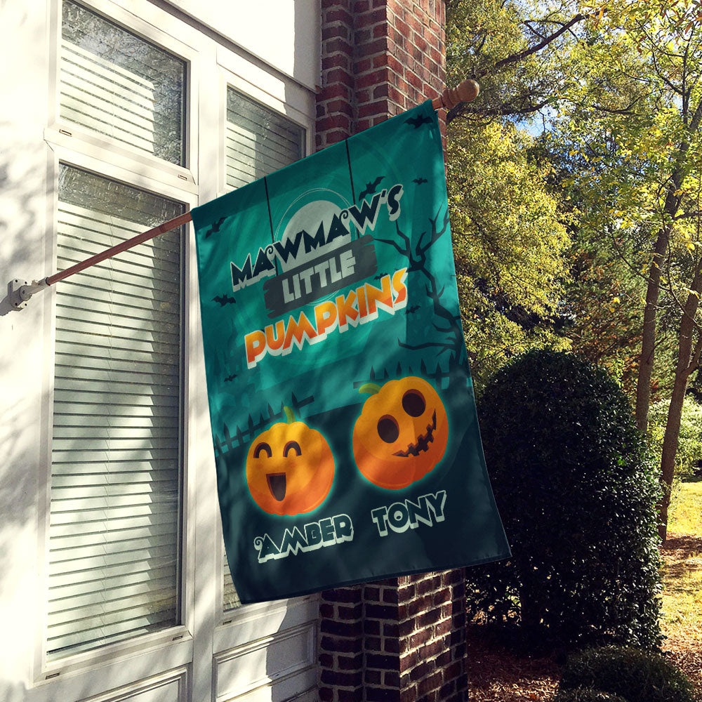 Grandma’s Little Pumpkins Halloween Personalized Flag