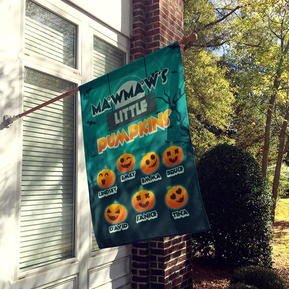 Grandma’s Little Pumpkins Halloween Personalized Flag