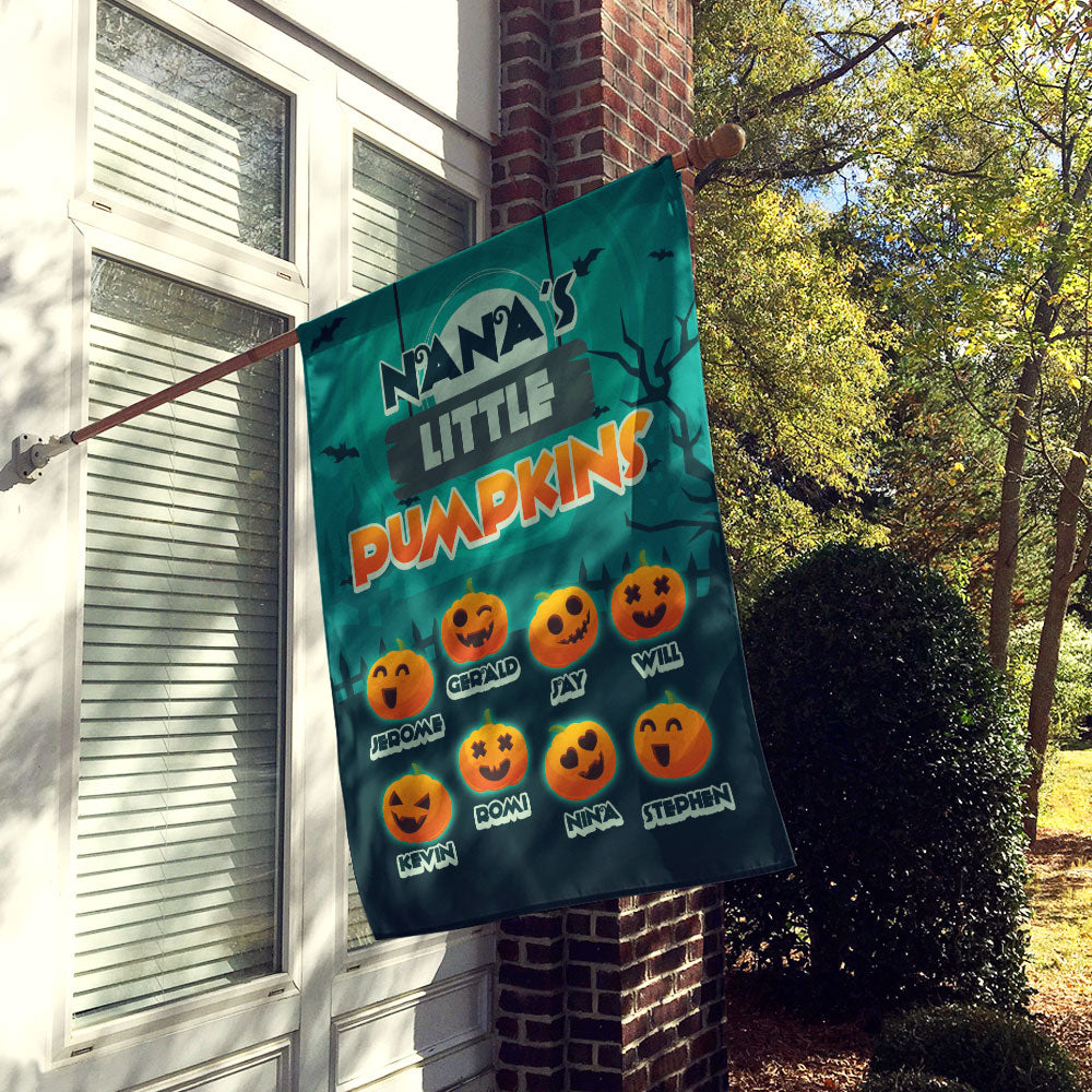 Grandma’s Little Pumpkins Halloween Personalized Flag