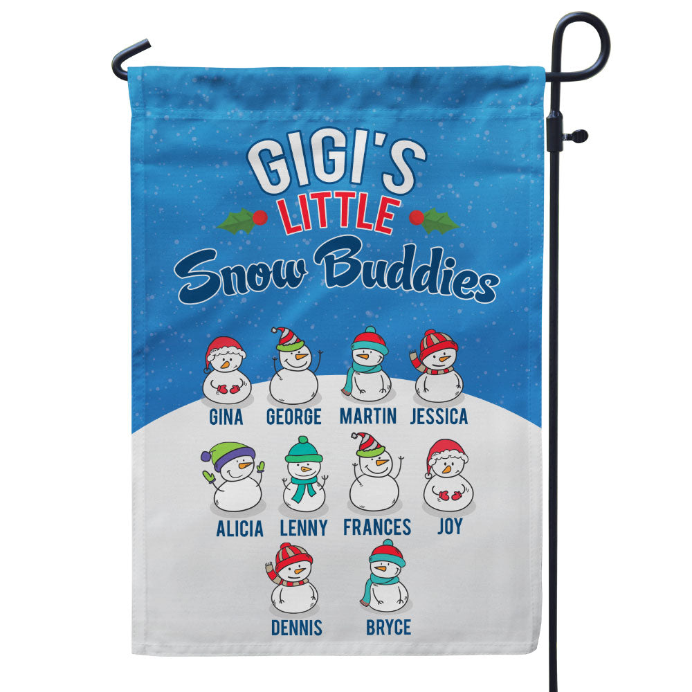 Grandma’s Little Snow Buddies Personalized Flag