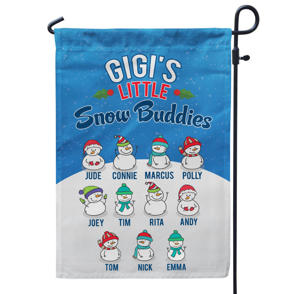 Grandma’s Little Snow Buddies Personalized Flag