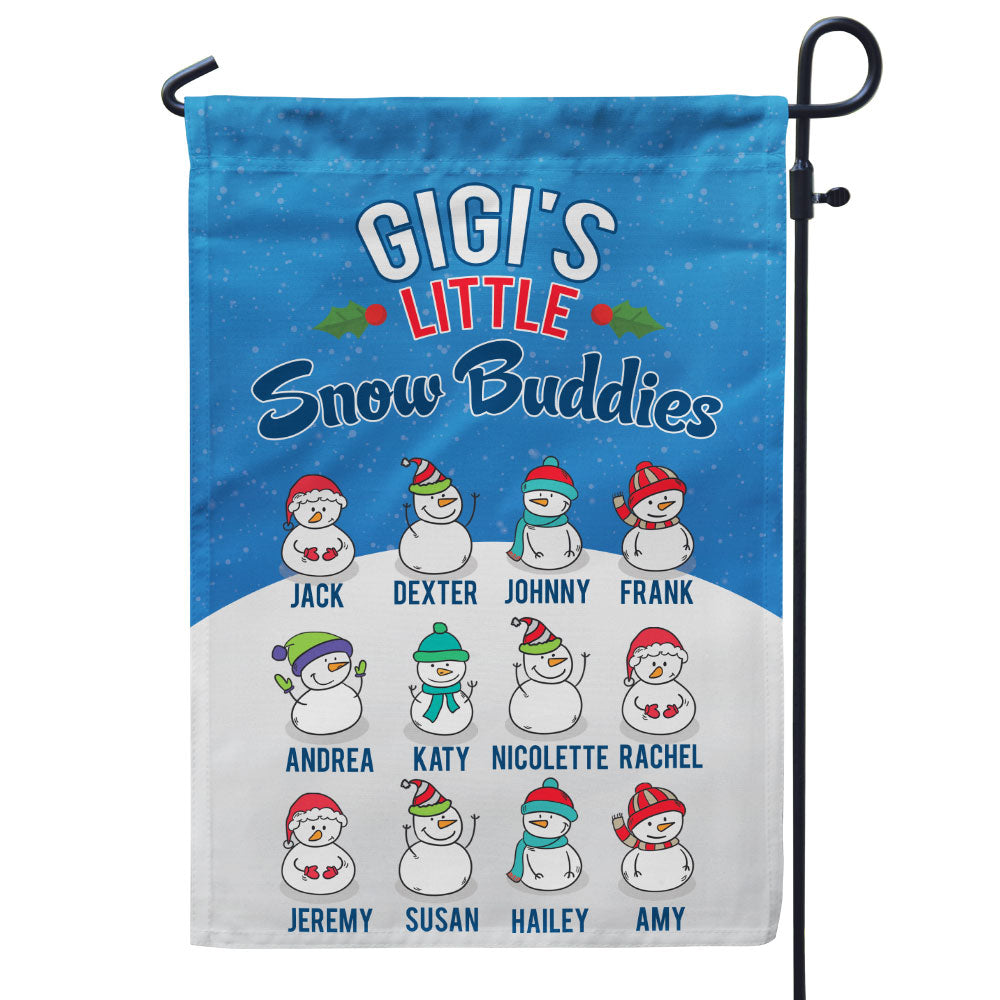 Grandma’s Little Snow Buddies Personalized Flag