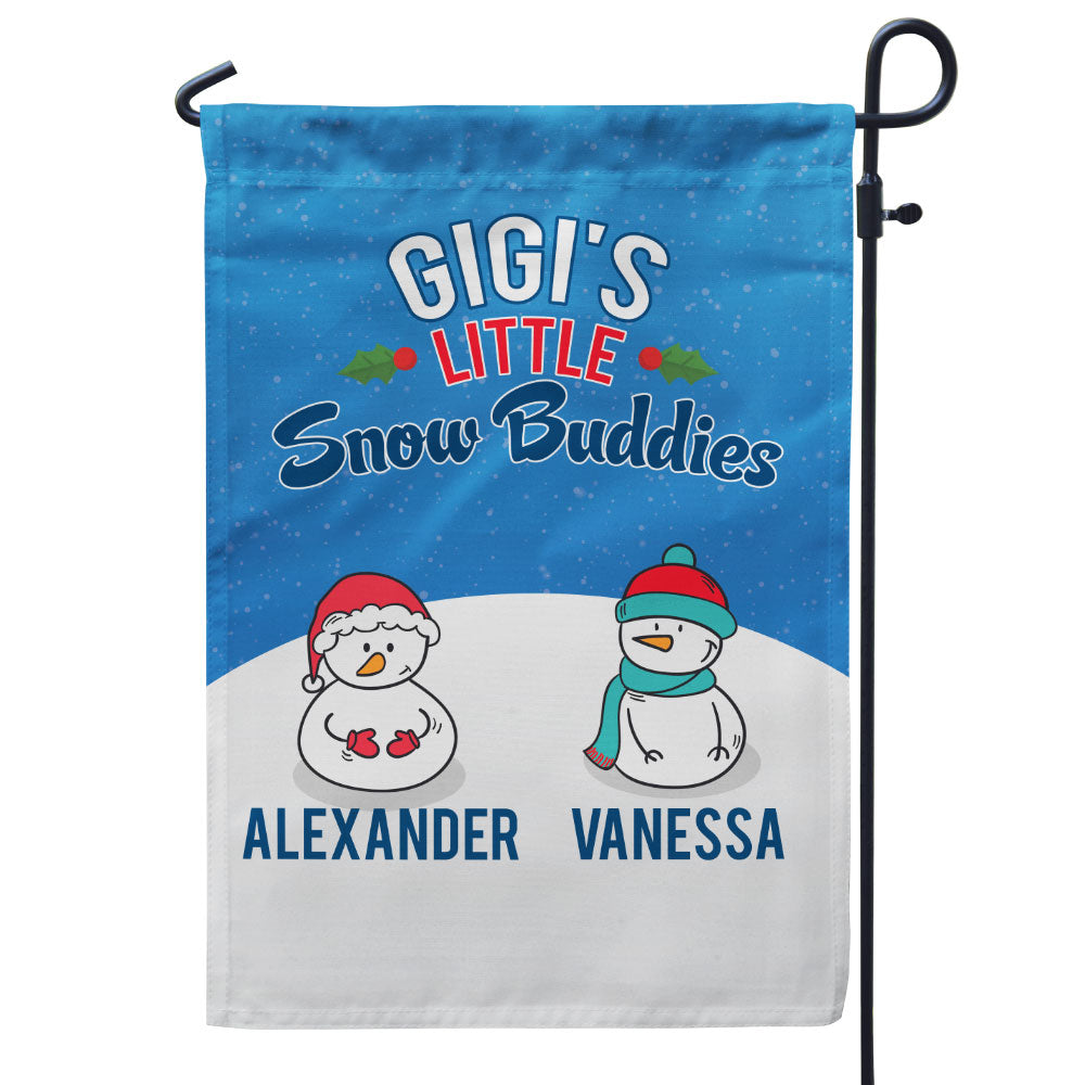 Grandma’s Little Snow Buddies Personalized Flag