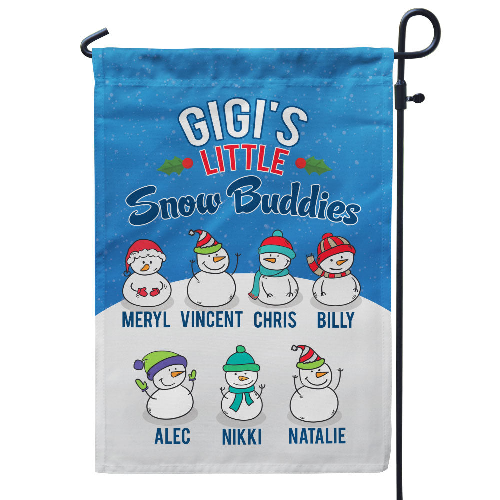 Grandma’s Little Snow Buddies Personalized Flag