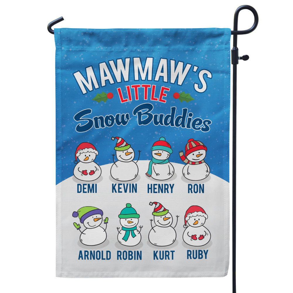 Grandma’s Little Snow Buddies Personalized Flag