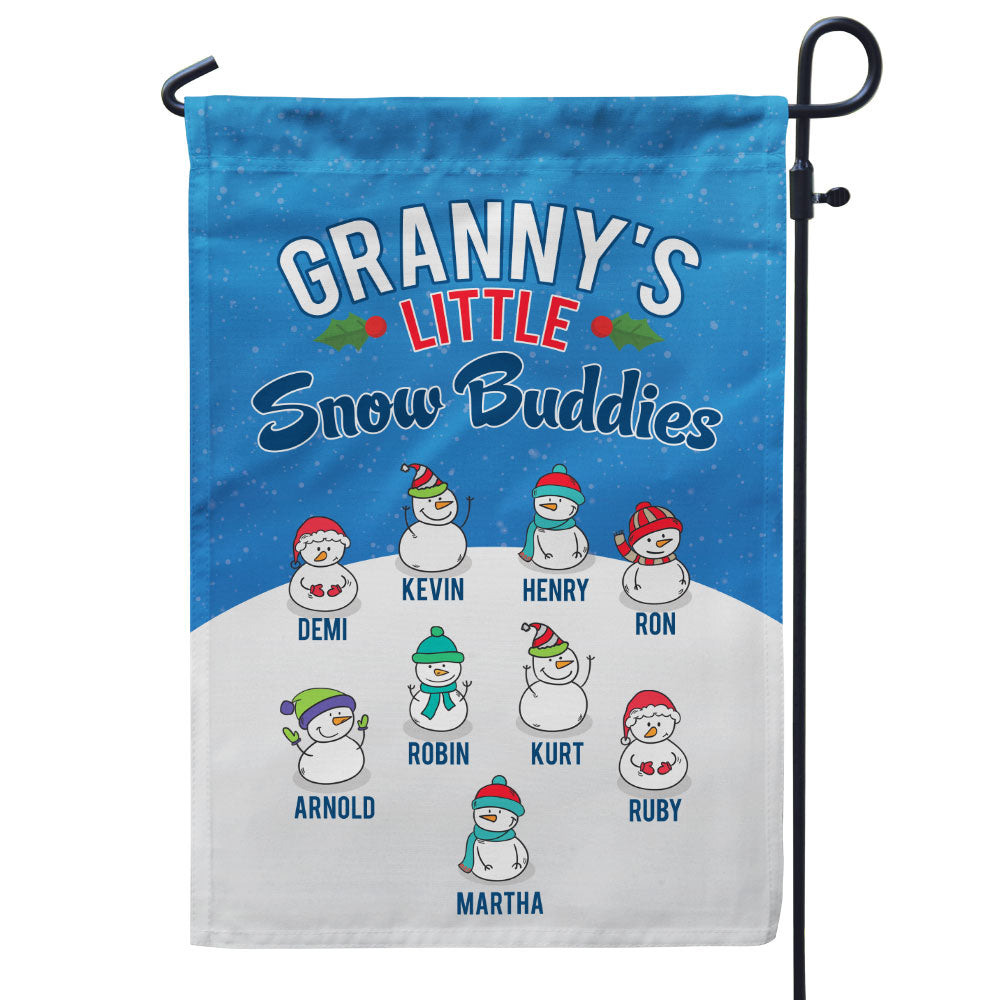 Grandma’s Little Snow Buddies Personalized Flag