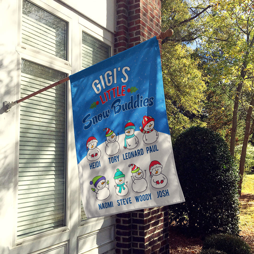 Grandma’s Little Snow Buddies Personalized Flag