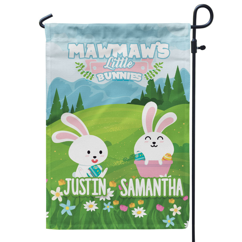 Grandma’s Little Bunnies Personalized Flag Mostly Pillows