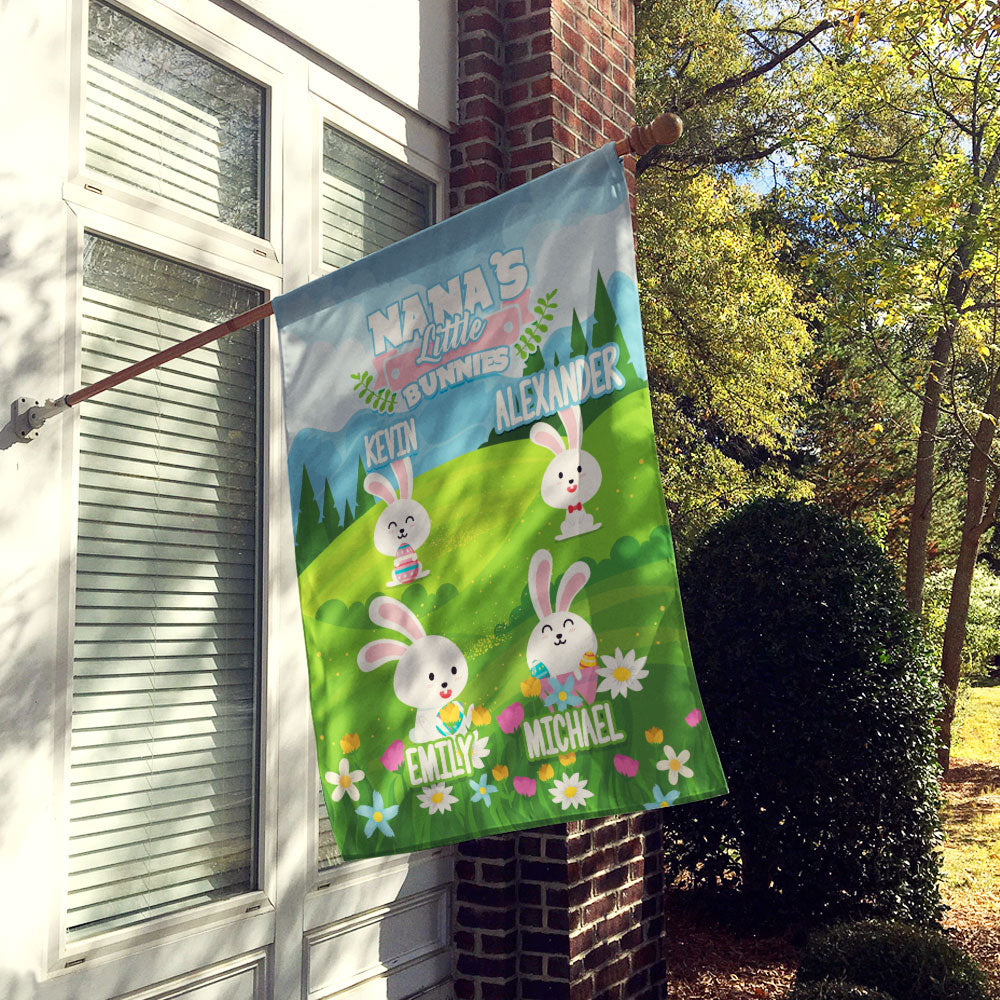 Grandma’s Little Bunnies Personalized Flag