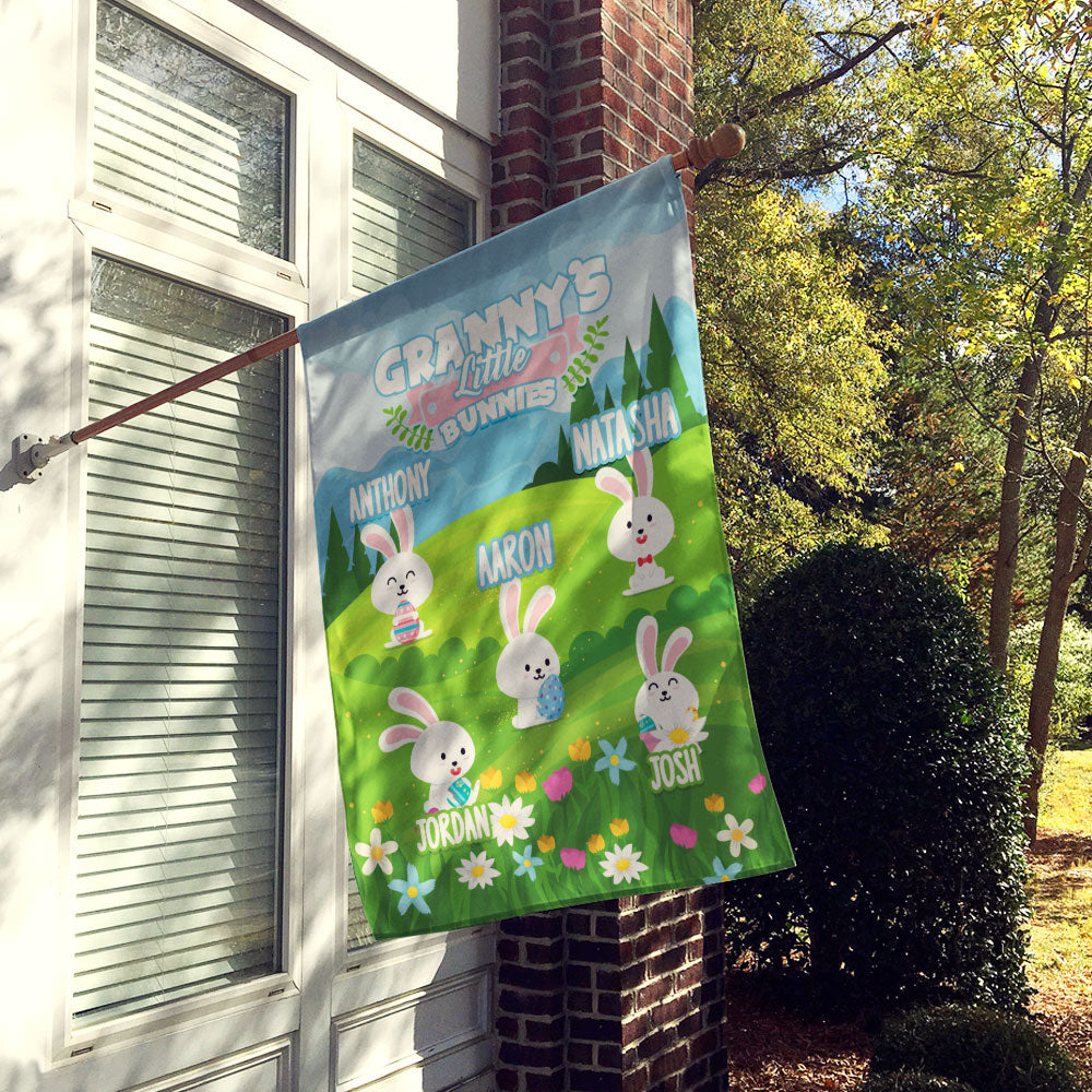 Grandma’s Little Bunnies Personalized Flag