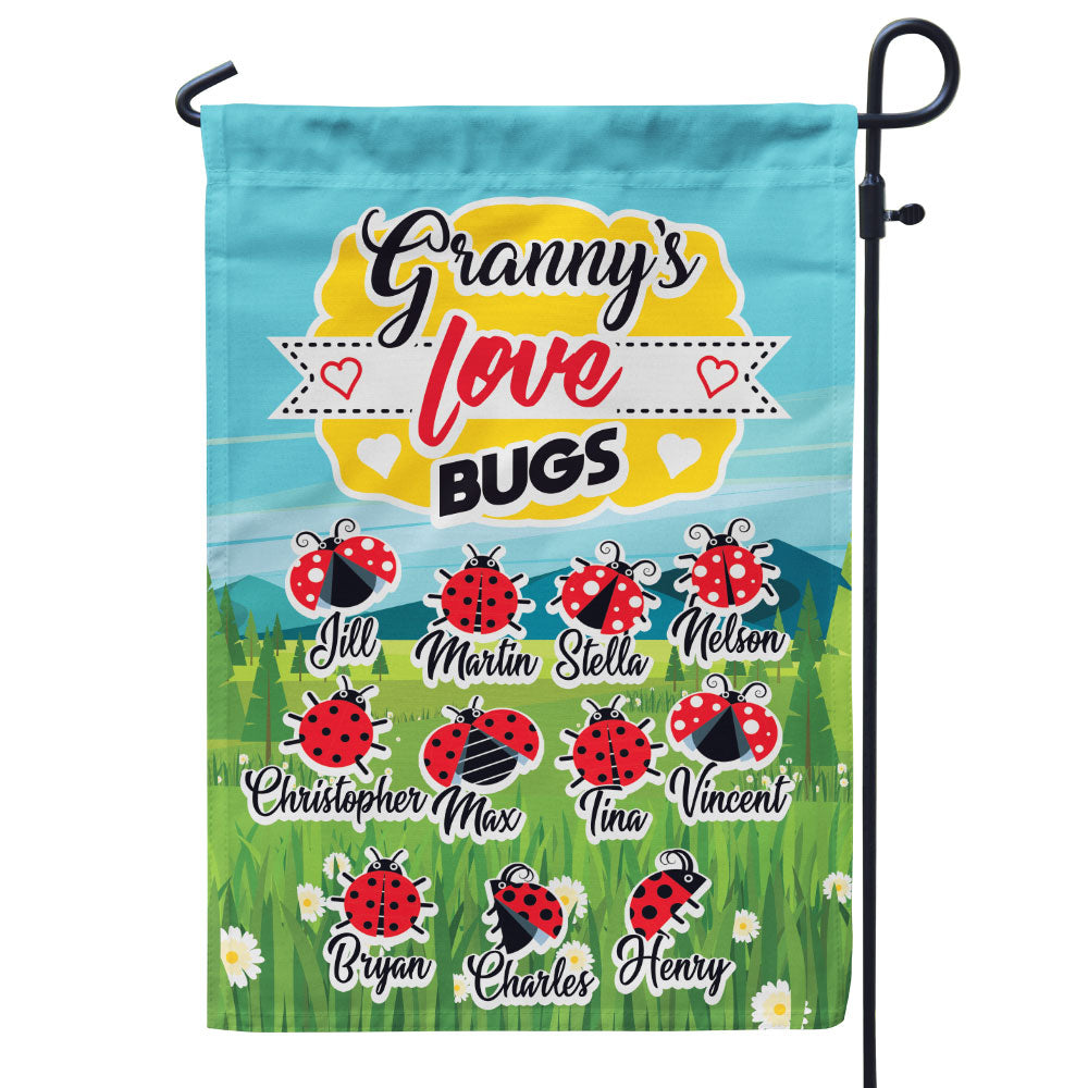 Grandma’s Love Bugs Personalized Flag