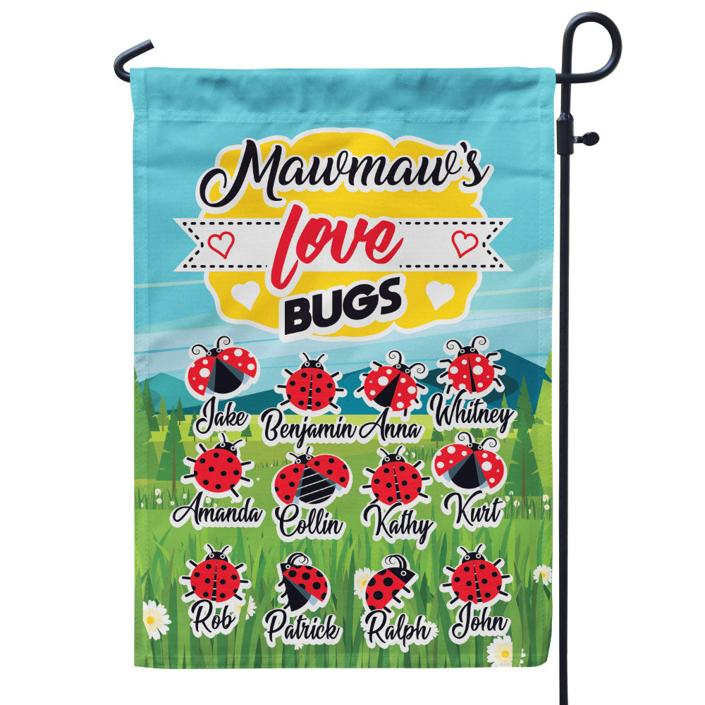 Grandma’s Love Bugs Personalized Flag