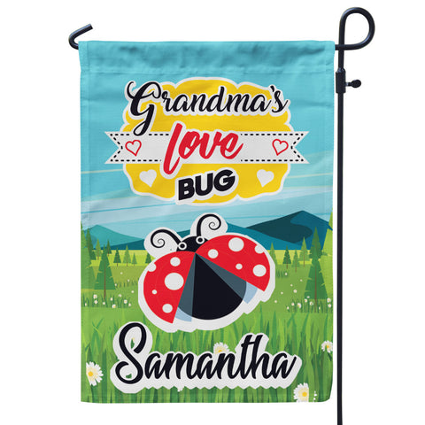 Grandma’s Love Bugs Personalized Flag