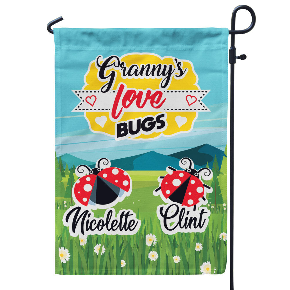 Grandma’s Love Bugs Personalized Flag