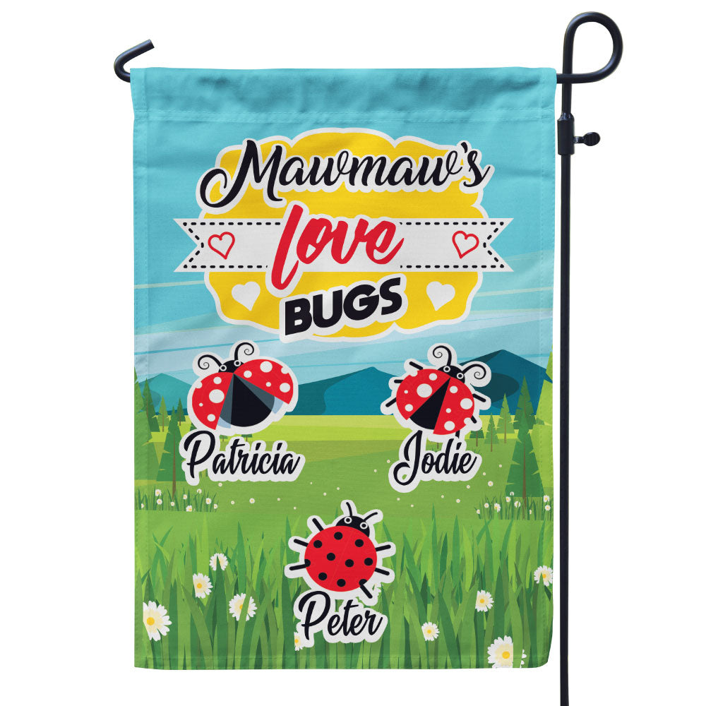 Grandma’s Love Bugs Personalized Flag