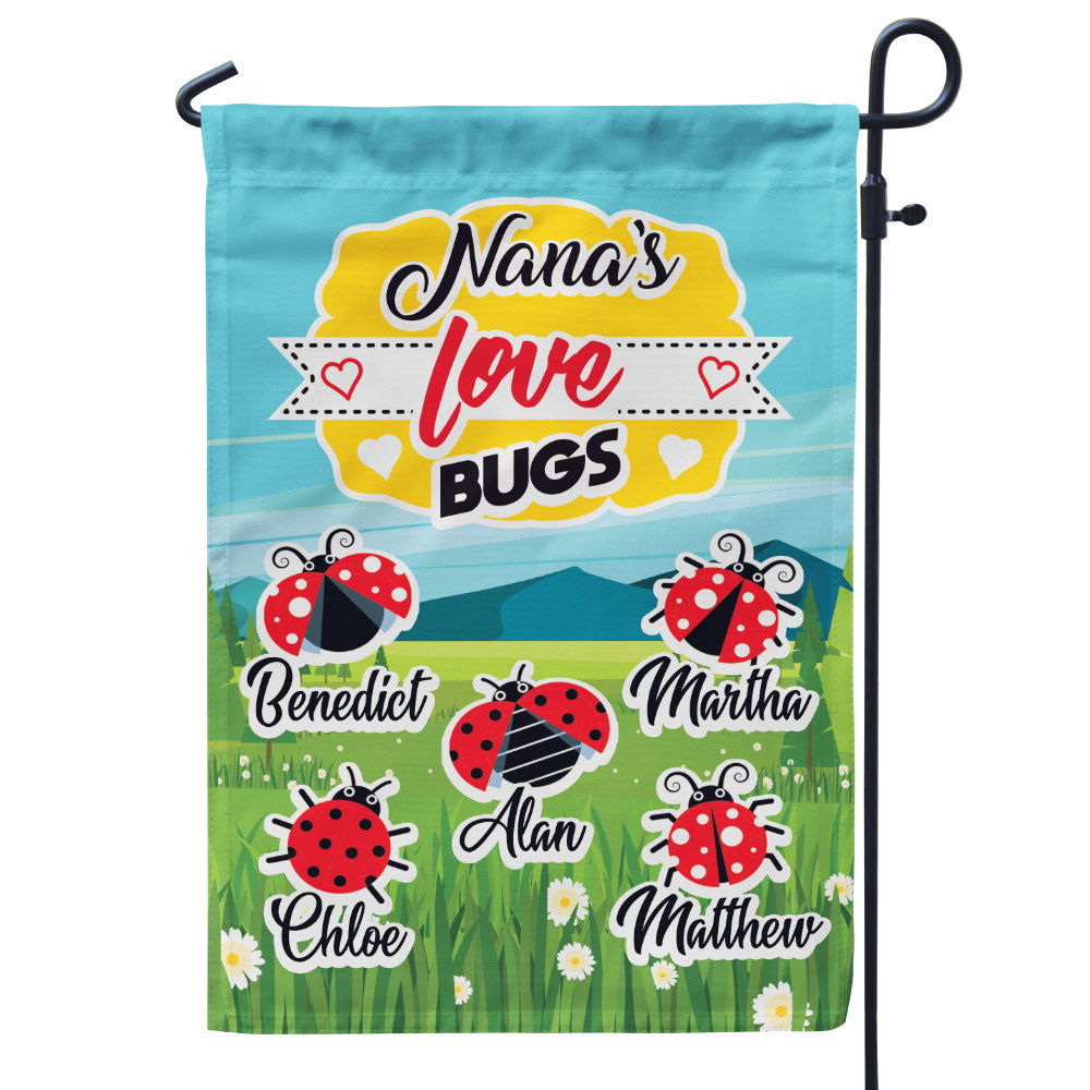 Grandma’s Love Bugs Personalized Flag