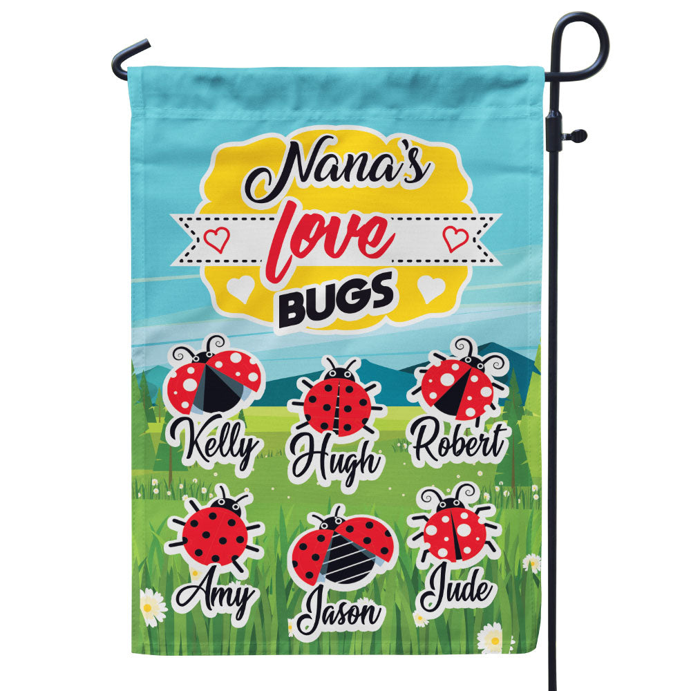Grandma’s Love Bugs Personalized Flag