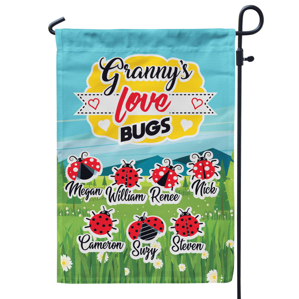 Grandma’s Love Bugs Personalized Flag