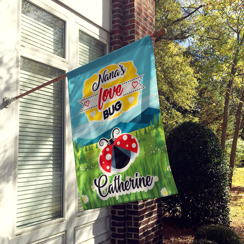 Grandma’s Love Bugs Personalized Flag