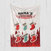 Grandma’s Favorite Grandkids Stocking Personalized Blanket