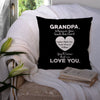 Grandpa Whenever You Touch This Personalized Throw Pillow with Insert
