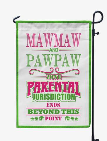 Grandparents Zone Personalized Flag