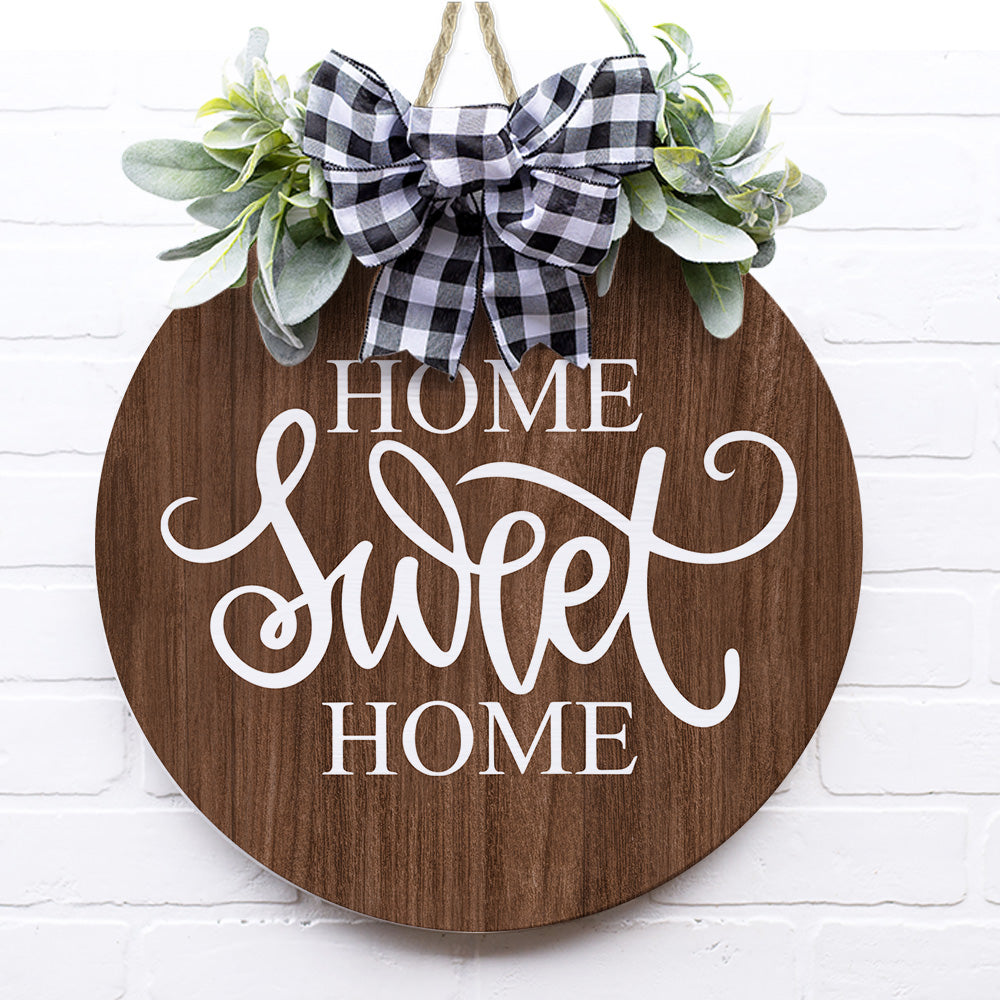 Home Sweet Home Wooden Door Sign