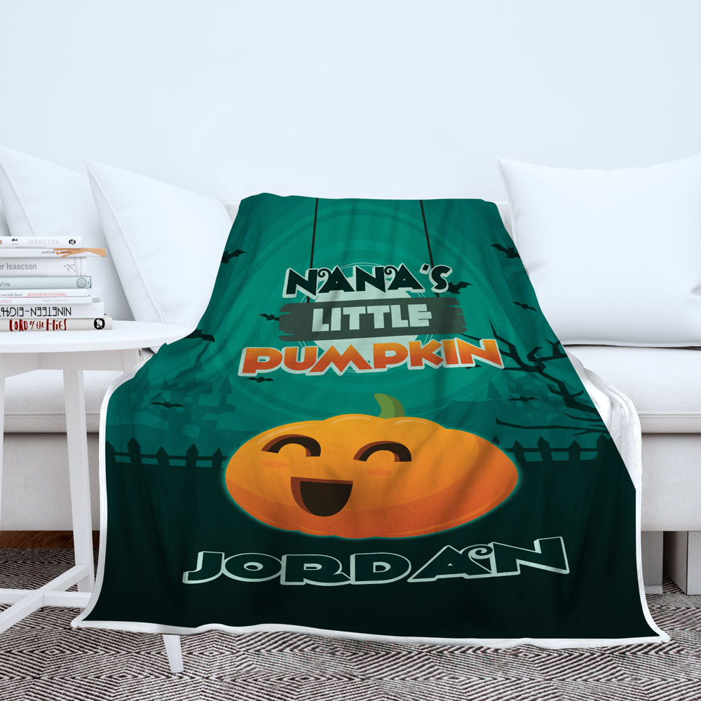 Grandma’s Little Pumpkins Halloween Personalized Blankets